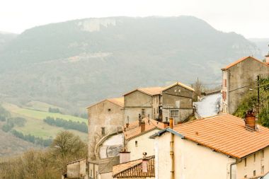 Roquefort-sur-Soulzon village in France