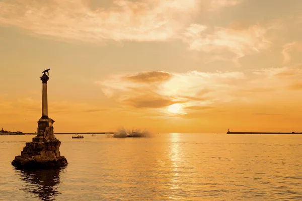 Sevastopol Bay at sunset — Stock Photo, Image