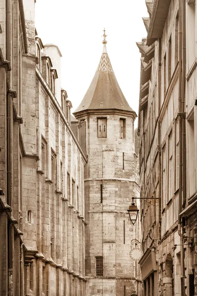 Rouen cityscape in sepia — Stock Photo, Image