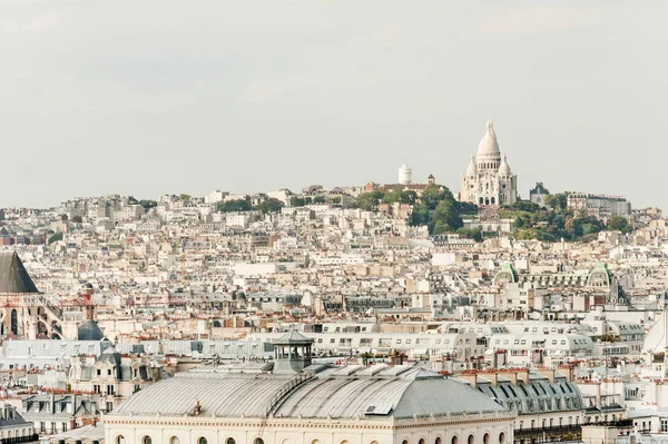 Typische Parijs Architectuur Basiliek Sacre Coeur Montmartre Hill Het Hoogste — Stockfoto