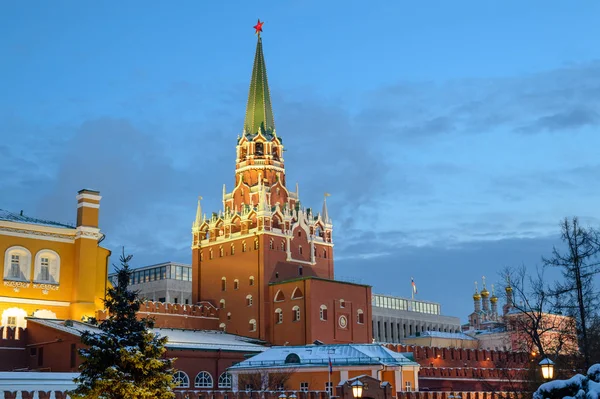 Trinity Troitskaya Gate Tower Tallest Tower Moscow Kremlin Entrance State — Stock Photo, Image