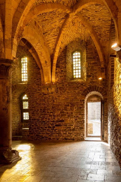 Interior Hall Medieval Gravensteen Castle Counts Major Tourist Attraction Ghent — 스톡 사진