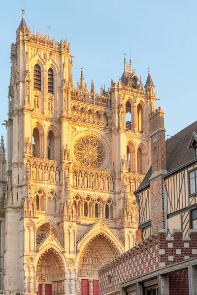 Cathedral Basilica Our Lady Amiens Notre Dame Square Amiens Picardy — Stock Photo, Image