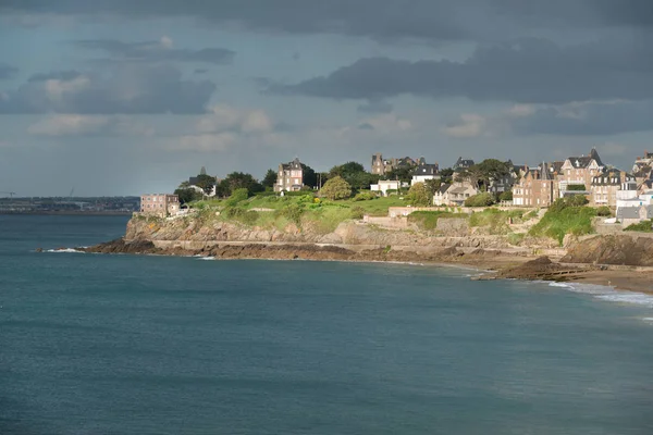 Panorama Van Dinard Beroemde Vakantiebestemming Aan Bretonse Kust Met Saint — Stockfoto