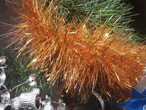 Χριστουγεννιάτικα Στολίδια Δέντρο Πρωτοχρονιά — Φωτογραφία Αρχείου