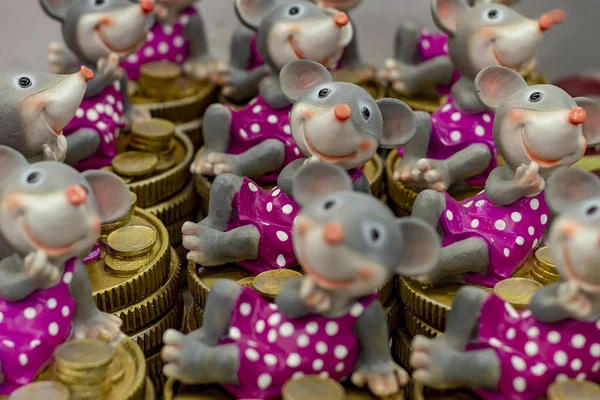 Mouses Символ Нового 2020 Року Сірі Іграшки Вид Спереду — стокове фото