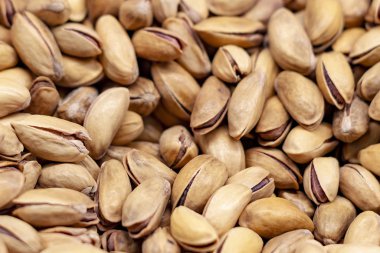 Toptan soyulmamış fıstık. Üst Görünüm.