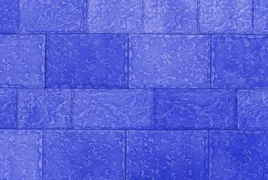 Taş, klasik mavi desenli arka plan. Ön görünüm.