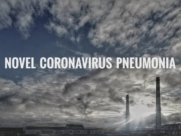 Powieść Coronavirus Pneumonia Ncp Ciemne Tło — Zdjęcie stockowe