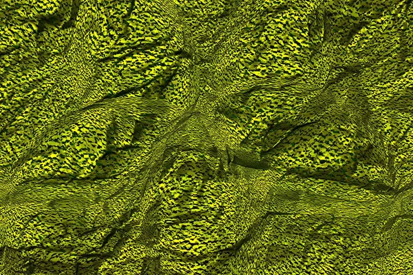 Zelená barva fantastické abstraktní pozadí. Textilní tvar. — Stock fotografie