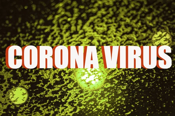 Corona virus bericht op groene achtergrond. Nieuw. — Stockfoto