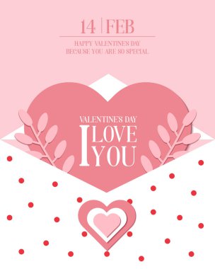 Sevgililer günün kutlu olsun, aşk mektubu davetiyesi, sevgililer günü arkaplan kâğıdı pembe kalp, sevgililer günü kartı ve poster.
