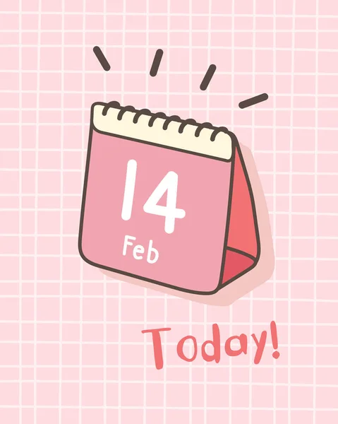 Feliz Día San Valentín Calendario Isométrico Fondo Del Día San — Archivo Imágenes Vectoriales