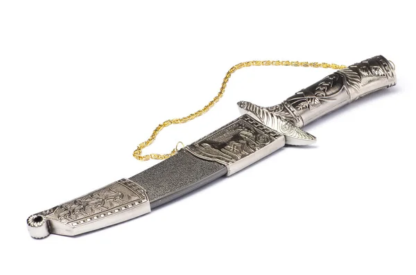 Сувенирный нож, снятый крупным планом в студии — стоковое фото