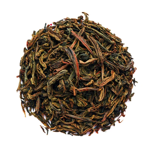 Английский чай. Ассортимент сухих листьев. Изолированный на белом фоне — стоковое фото