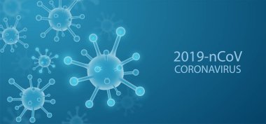 Coronavirus 2019-nCoV konsepti Covid-19 afiş arkaplanı