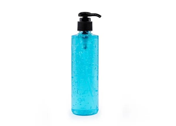 Alcohol Gel Sanitizer Hand Gel Blue Alcohol Sanitizer Gel Bottle — Stock Photo, Image