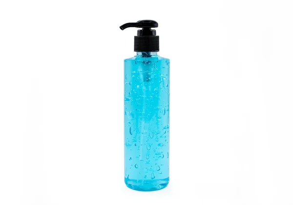 Alcohol Gel Sanitizer Hand Gel Blue Alcohol Sanitizer Gel Bottle — Stock Photo, Image