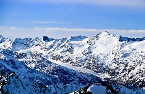 Áustria, Alpes, estância de esqui de Neustift, geleira Stubai .the altura de 3210m . — Fotografia de Stock