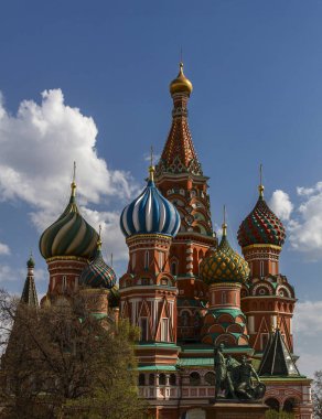  Saint Basil Katedrali ve anıt Minin ve Pozharsky Kızıl Meydanı Moskova, Rusya