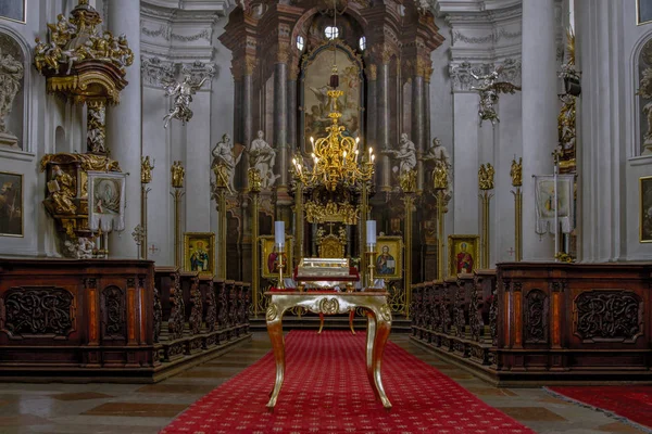 Prague Czech Republic September 2017 Cathedral Clement Interior Decoration Church — Stock Photo, Image