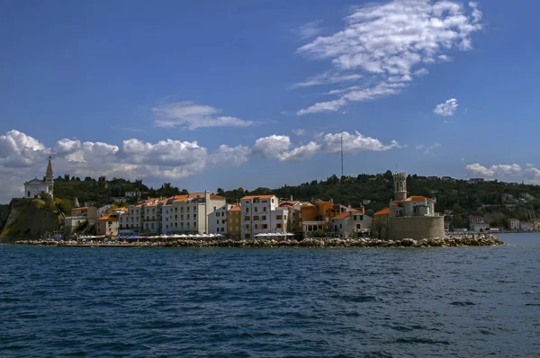 Slovenië Jachthaven Van Portoroz Een Klein Stadje Gelegen Adriati Bekijk — Stockfoto