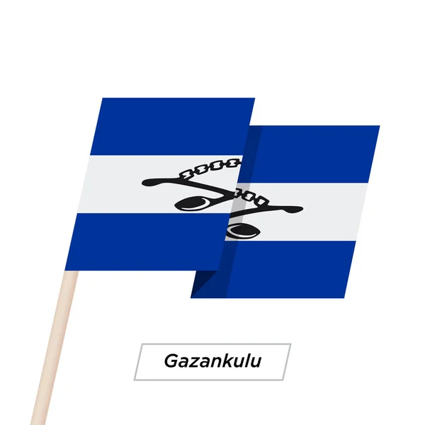 Gazankulu lint geïsoleerd op een witte vlag zwaaien. Vectorillustratie. — Stockvector