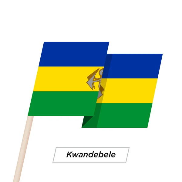 KwaNdebele lint geïsoleerd op een witte vlag zwaaien. Vectorillustratie. — Stockvector