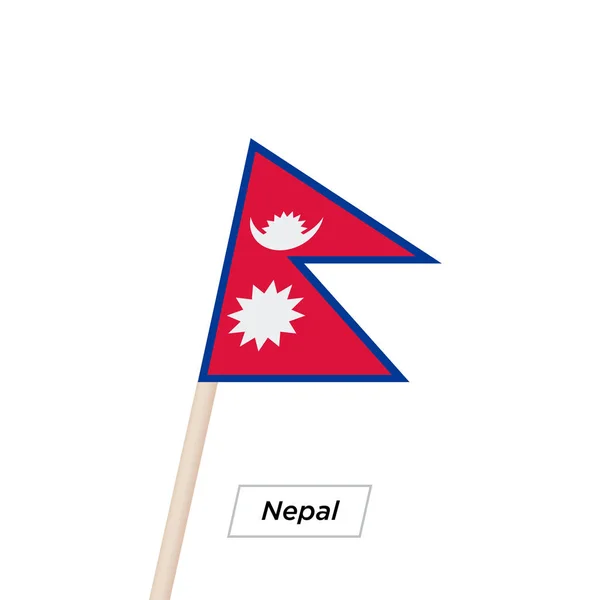 Cinta de Nepal ondeando la bandera aislada en blanco. Ilustración vectorial . — Archivo Imágenes Vectoriales