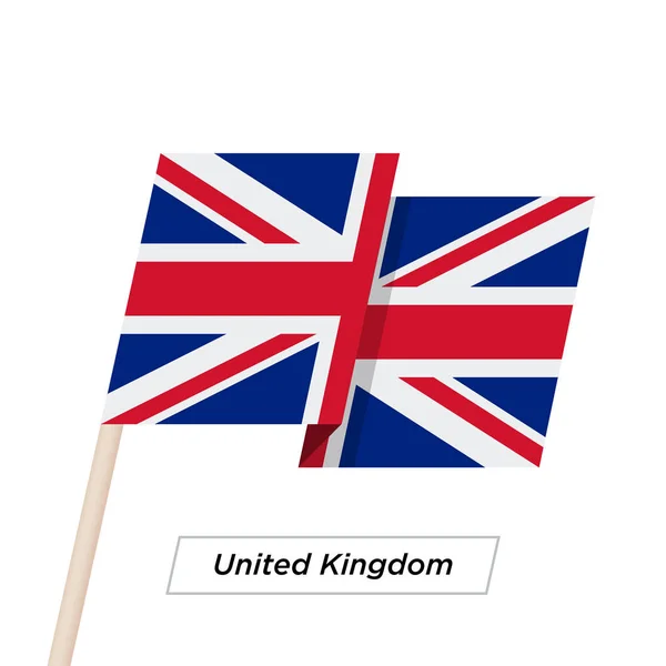 United Kingdom Ribbon Waving Flag Isolated on White. Vector Illustration. — Stock Vector