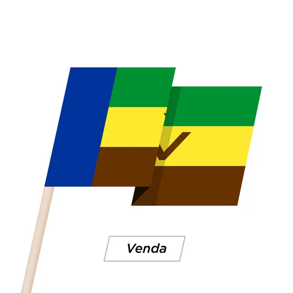 Venda Ribbon Acenando Bandeira Isolada em Branco. Ilustração vetorial . — Vetor de Stock
