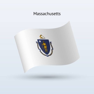 Massachusetts Devlet bayrağı sallayarak formu.