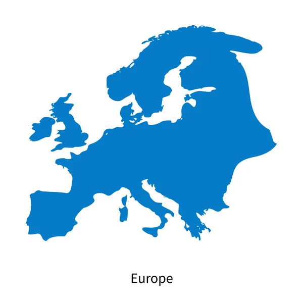 Gedetailleerde vector kaart van Europa-regio — Stockvector