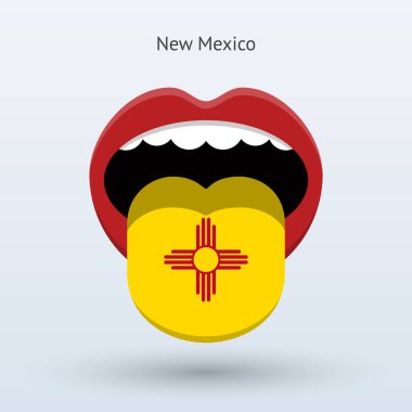 Electoral vote of New Mexico. Abstract mouth.