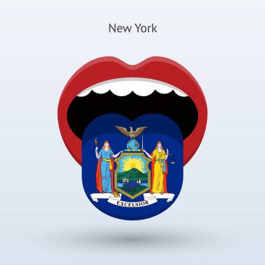 Bir New York seçim oy. Soyut ağız.