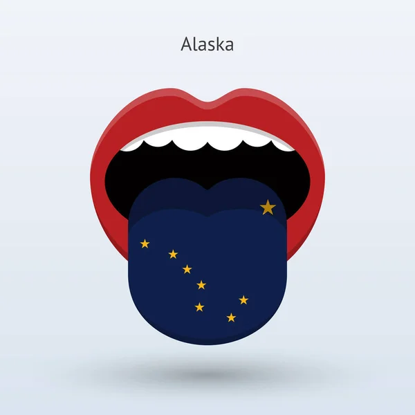 Voto electoral de Alaska. Boca abstracta . — Archivo Imágenes Vectoriales