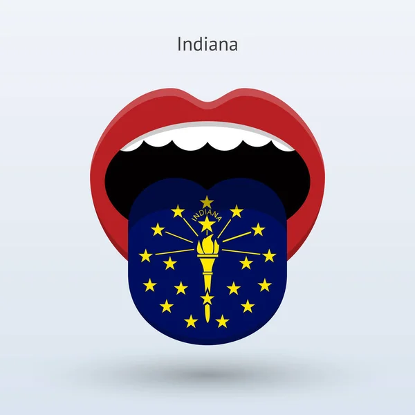 Electorale stemming van Indiana. Abstracte mond. — Stockvector