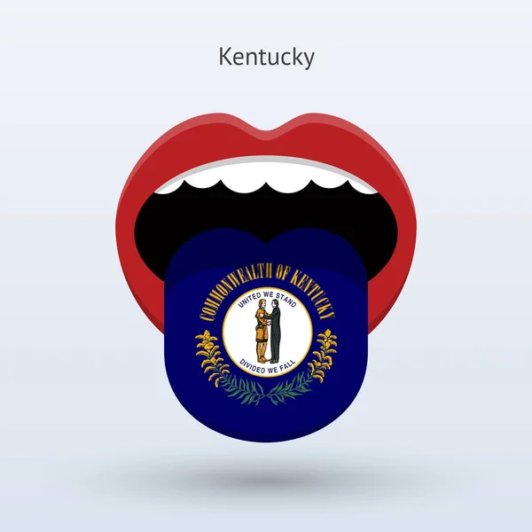 Voto electoral de Kentucky. Boca abstracta . — Archivo Imágenes Vectoriales