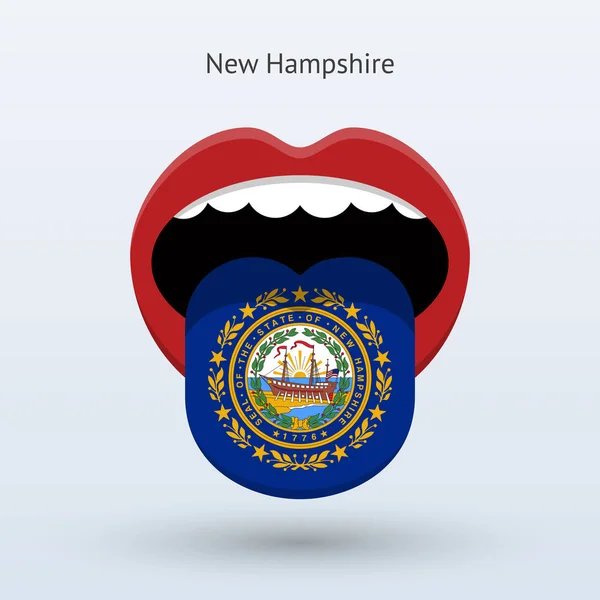 Val omröstningen i New Hampshire. Abstrakta mun. — Stock vektor