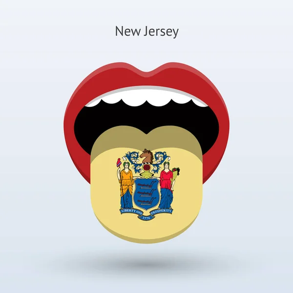 Val omröstningen i New Jersey. Abstrakta mun. — Stock vektor