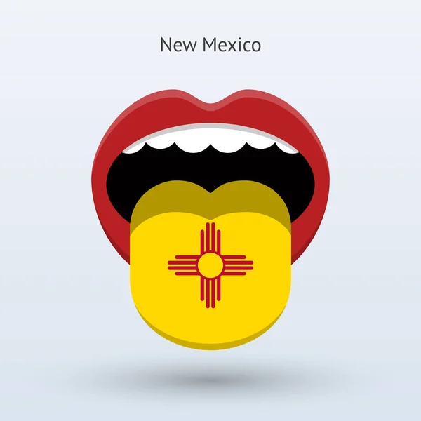 Electorale stemming van New Mexico. Abstracte mond. — Stockvector