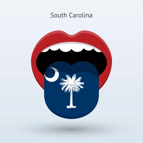 Electoral vote of South Carolina. Abstract mouth. — Stock Vector