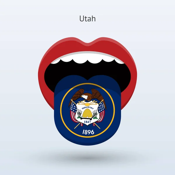 Val omröstningen i Utah. Abstrakta mun. — Stock vektor