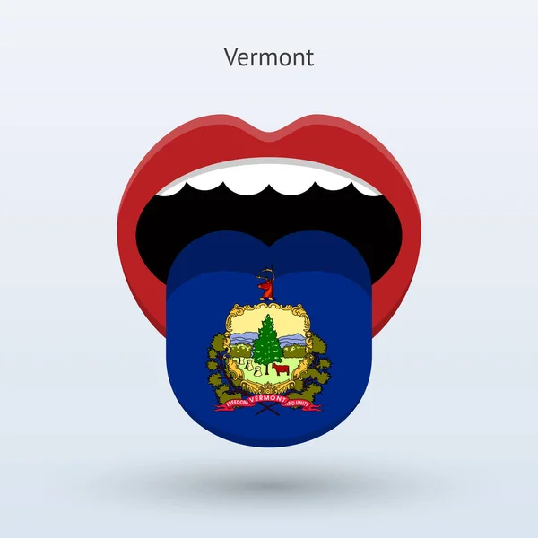 Electoral vote of Vermont. Abstract mouth. — Stock Vector