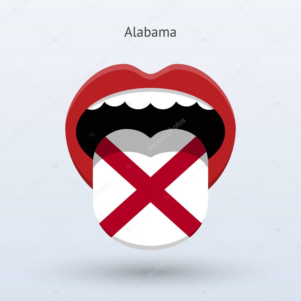 Electoral vote of Alabama. Abstract mouth.