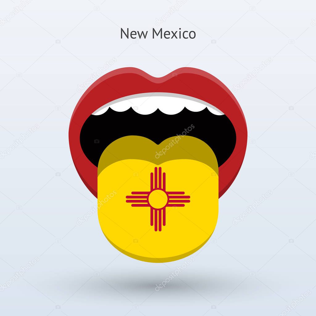 Electoral vote of New Mexico. Abstract mouth.