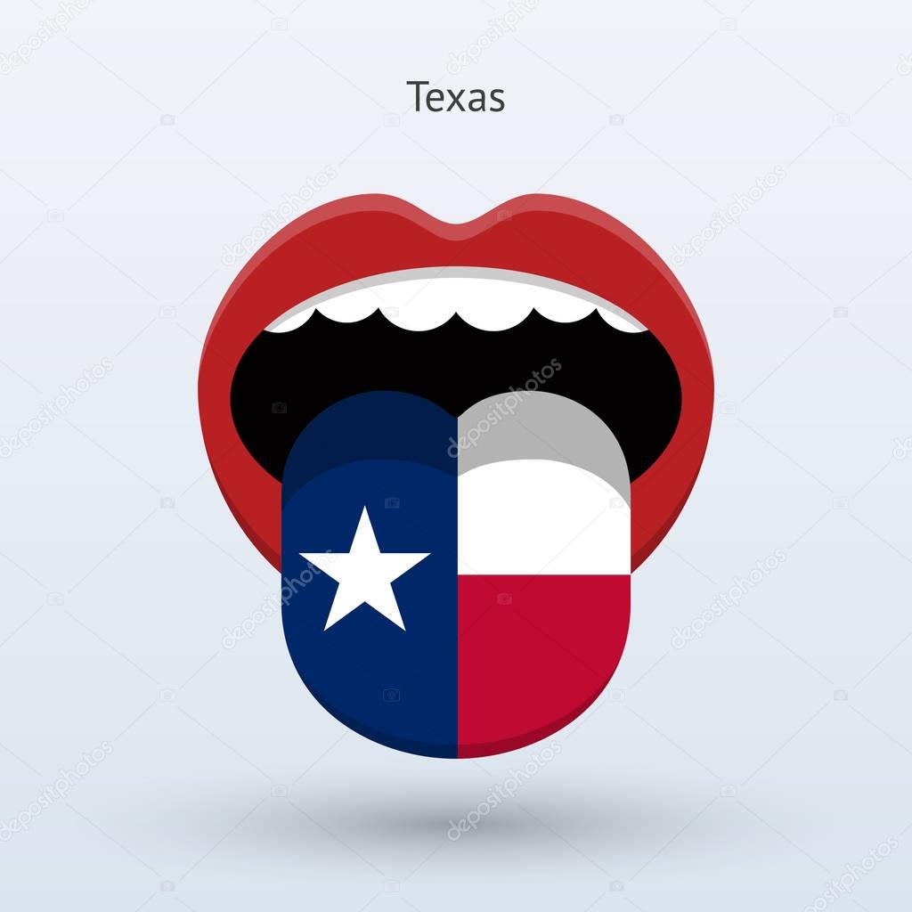 Electoral vote of Texas. Abstract mouth.