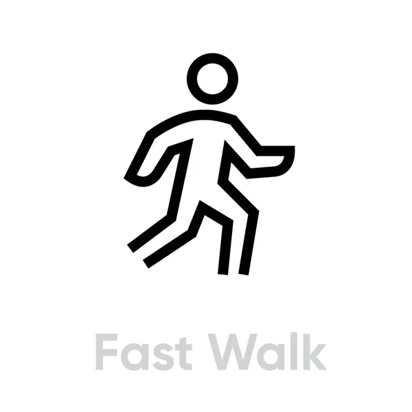 Fast Walk icoon — Stockvector