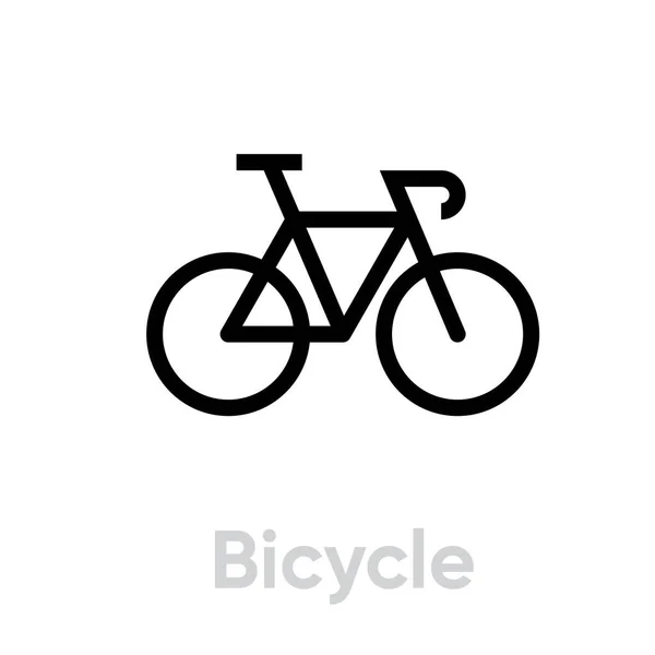 Значок велосипеда. Штрих к таблице . — стоковый вектор