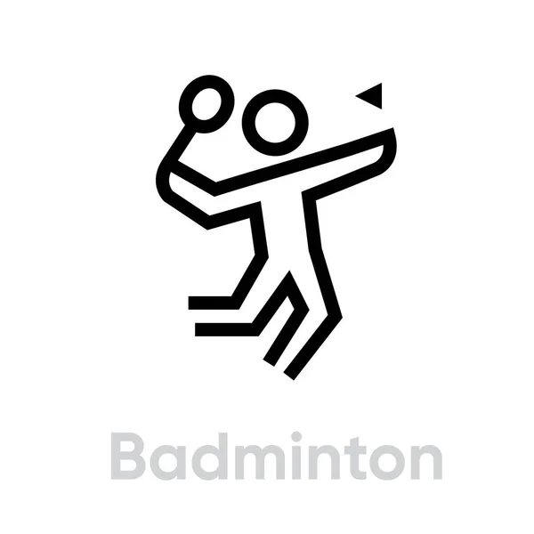 Badminton icônes sportives . — Image vectorielle